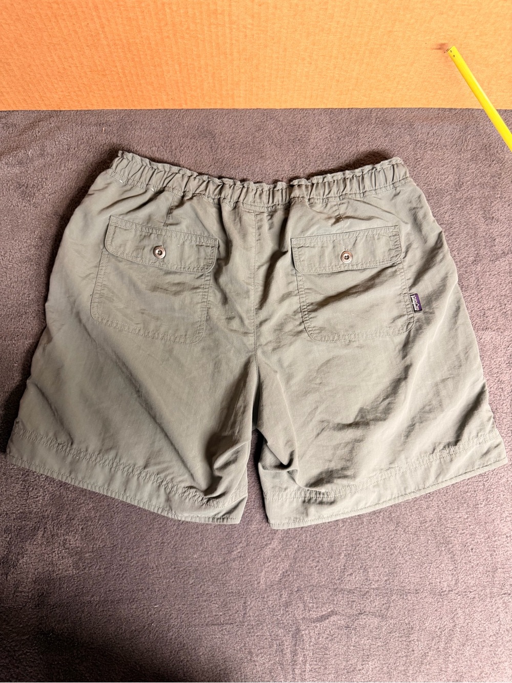 Patagonia Olive Green Elastic Waist Athletic Shorts - Picture 8 of 10